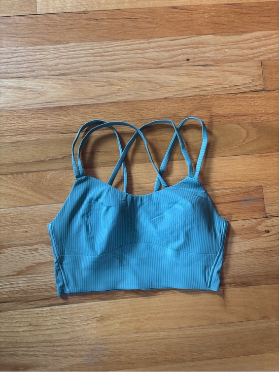 lululemon athletica Other - lululemon athletica Teal Ribbed Crisscross Sports Bra